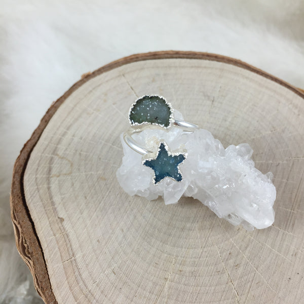 Moon & Star Ring